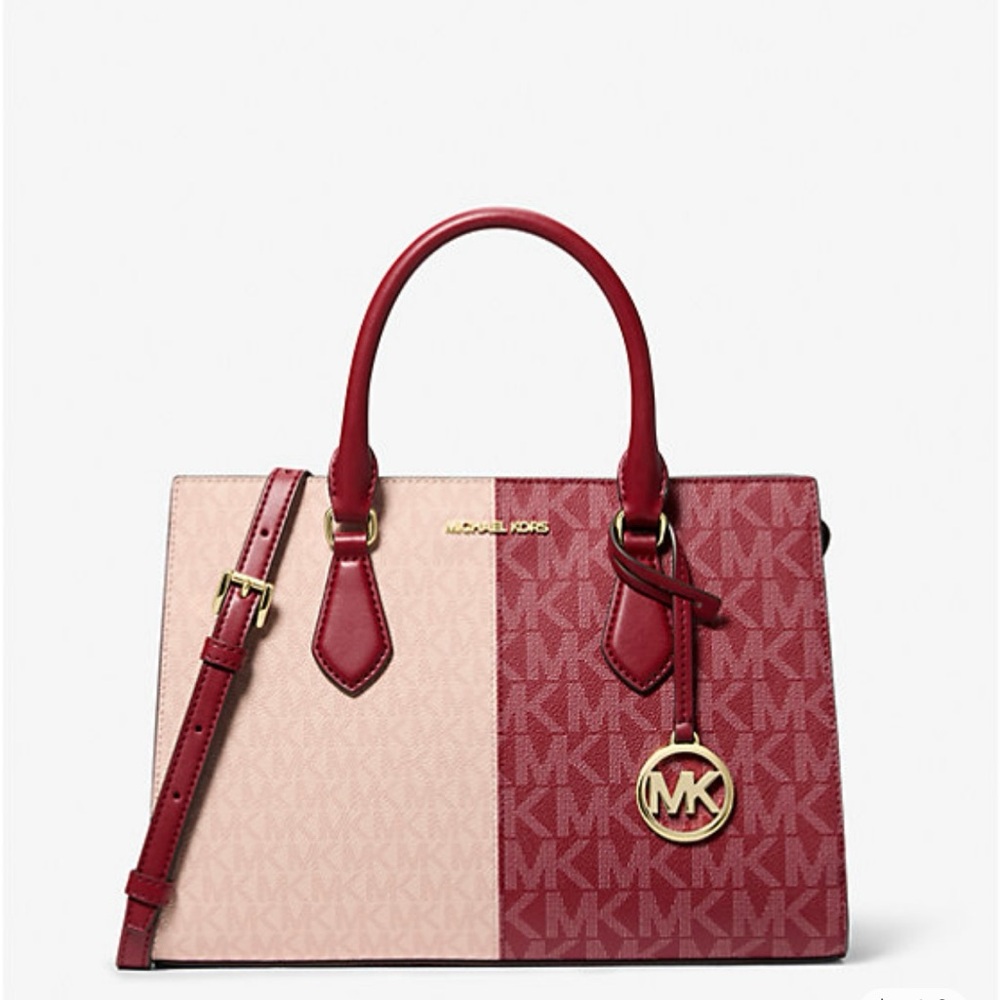 Michael Kors Cherry Multi 2 tone Sheila Satchel